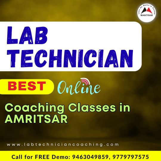 Lab Technician Best Online Coaching in Amritsar Punjab